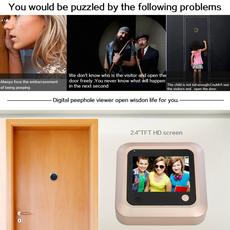 X5 2.4 inch Screen 2.0MP Security Camera No Disturb Peephole Viewer, Support TF Card, X5 X5 2.4 inch Screen 2.0MP Security Camera No Disturb Peephole Viewer, Support TF Card, X5